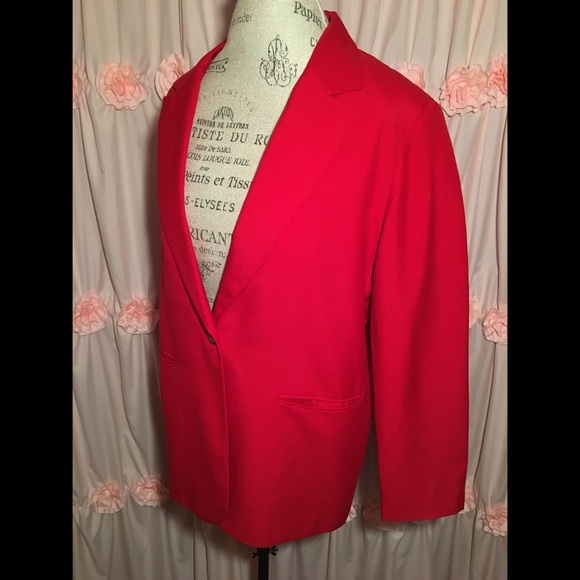 Dress Barn Jackets & Coats Vintage 98s Red Dressbarn Blazer Poshmark